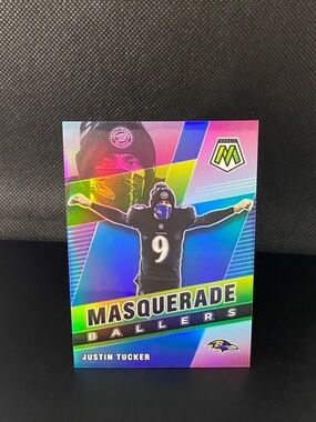 MB-29 Justin Tucker Prizm 2021 Panini Mosaic Football Baltimore Ravens *Firm*